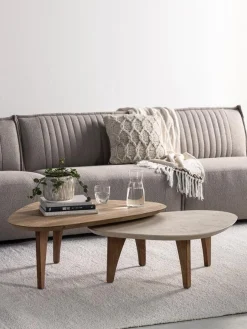 Organische Salontafels-DTP Home Bliss Salontafelset Naturel, Bruin