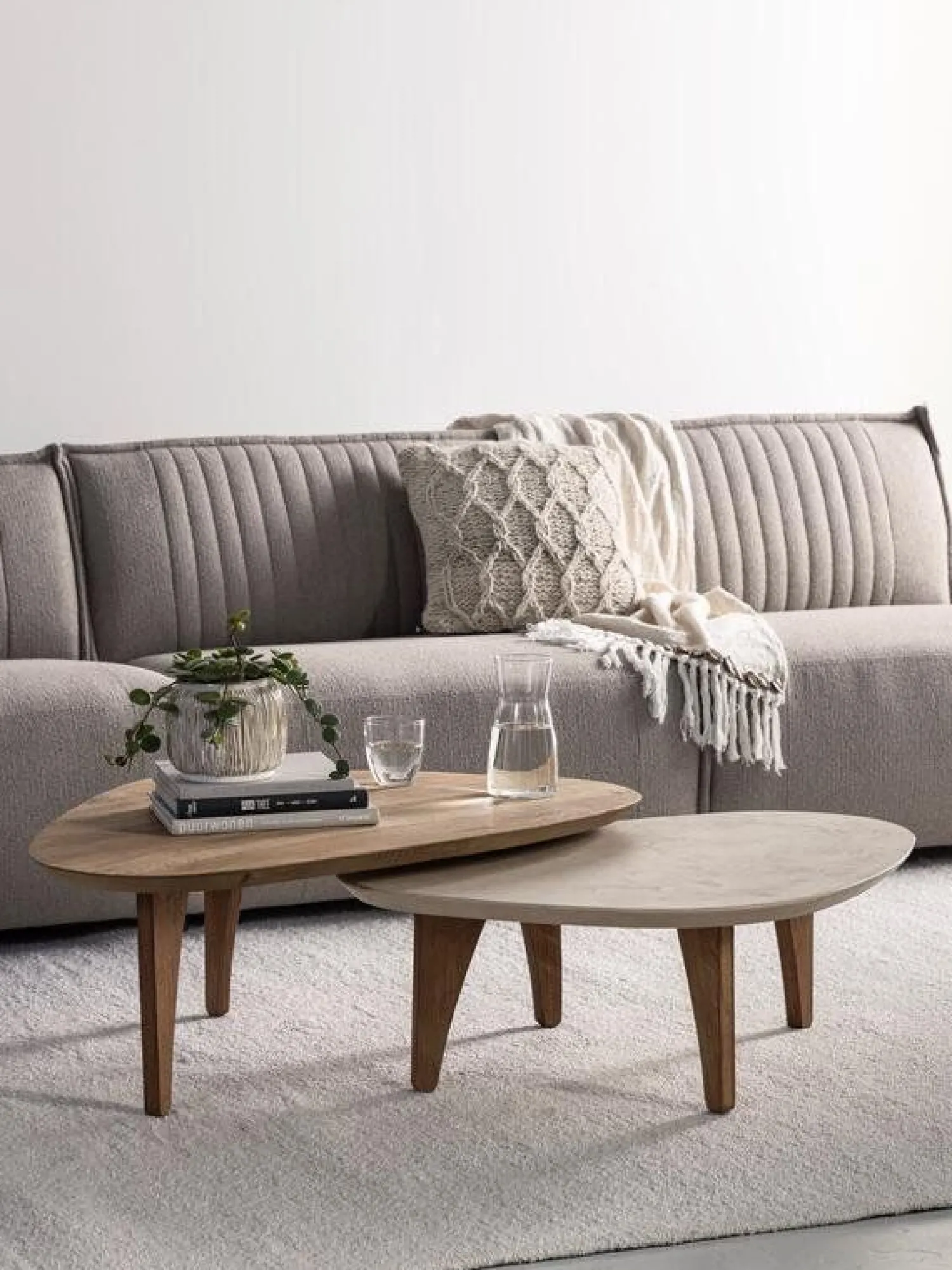 Organische Salontafels-DTP Home Bliss Salontafelset Naturel, Bruin