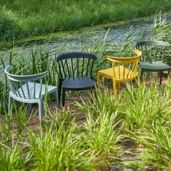 Tuinstoelen|Eetkamerstoelen Zonder Armleuning-WOOOD Bliss Tuinstoel Jade Groen