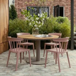 Tuinstoelen-WOOOD Bliss Tuinstoel Zalmroze