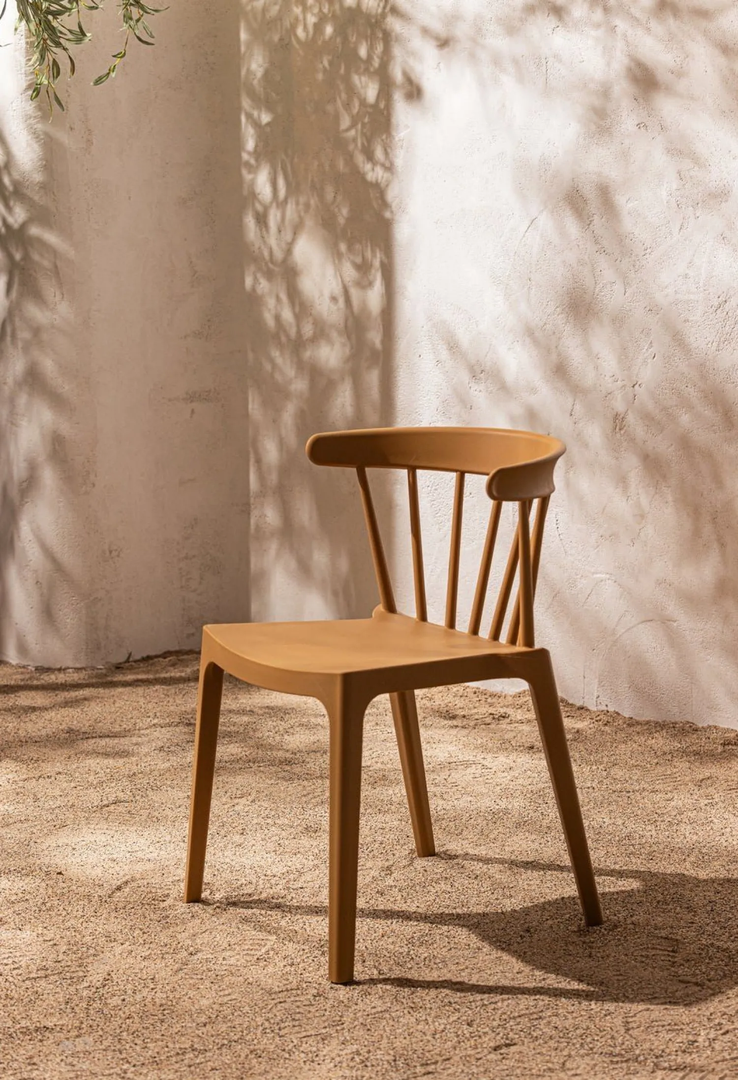 Tuinstoelen|Eetkamerstoelen Zonder Armleuning-WOOOD Bliss Tuinstoel Caramel Melange
