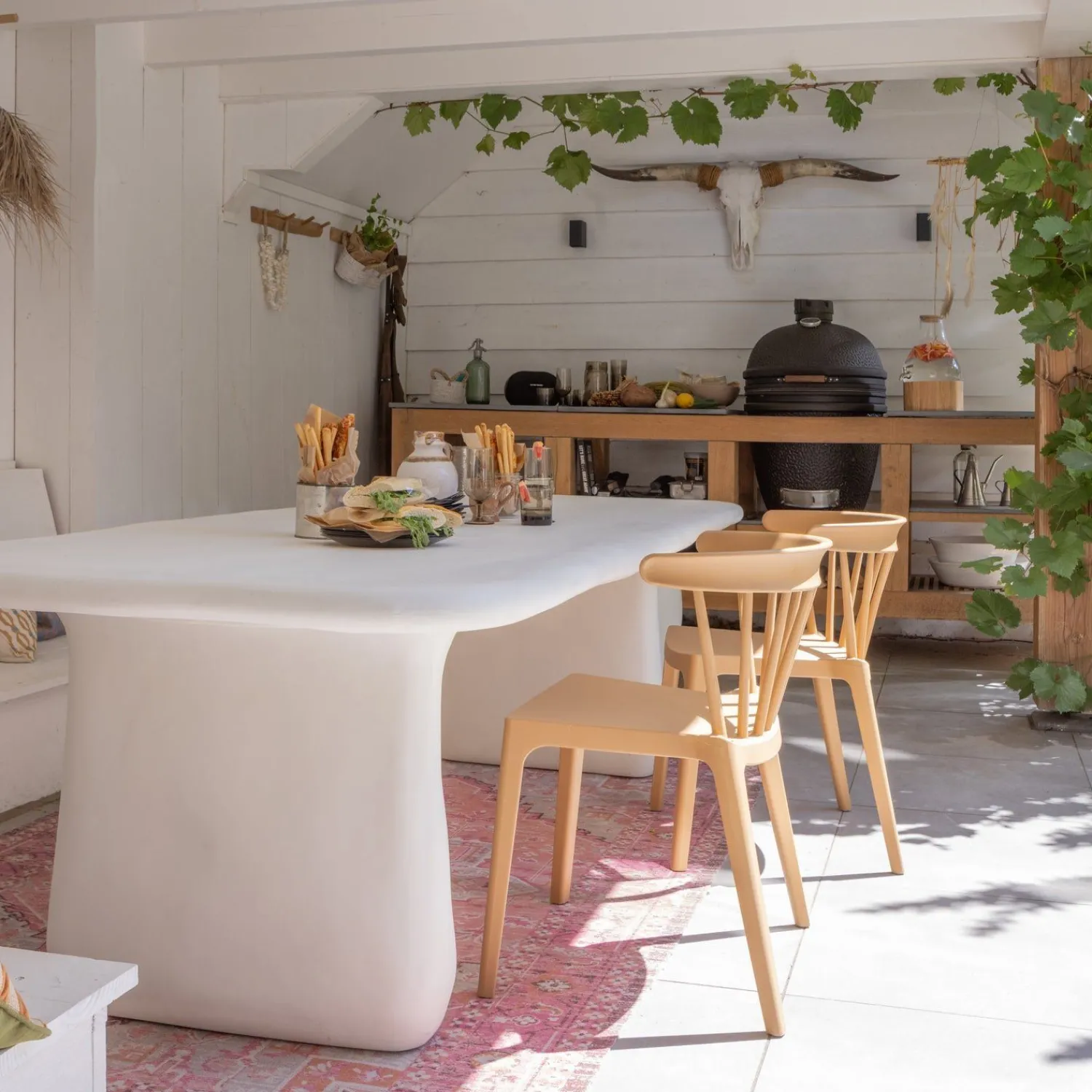 Tuinstoelen|Eetkamerstoelen Zonder Armleuning-WOOOD Bliss Tuinstoel Caramel Melange