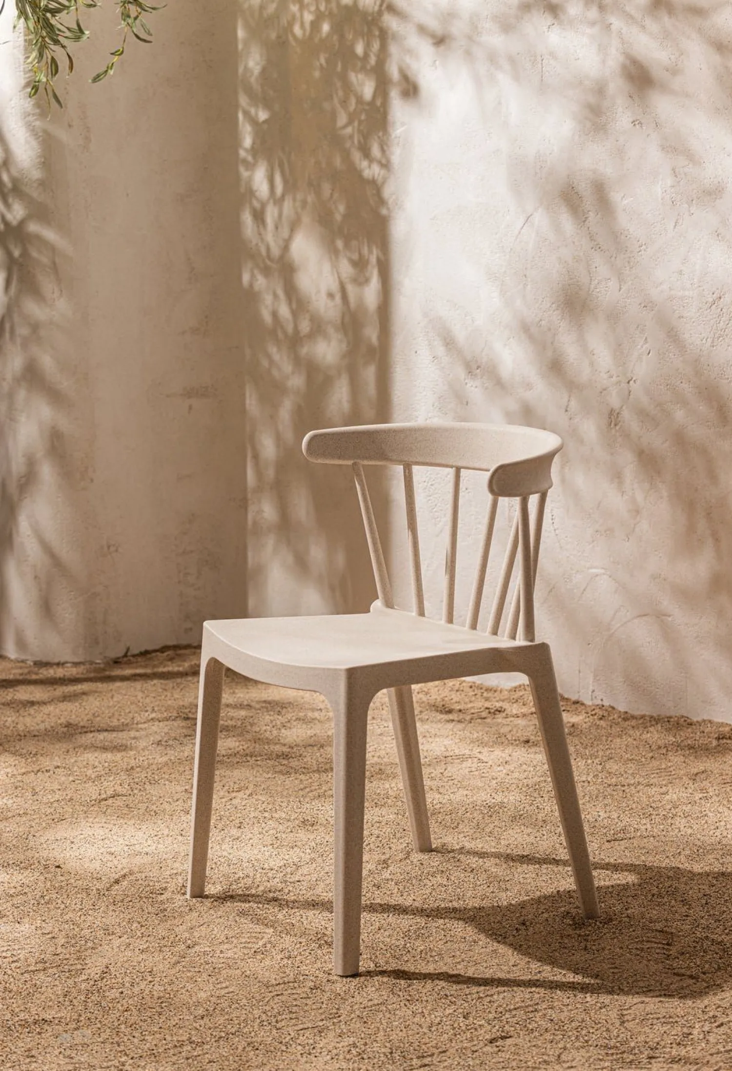 Tuinstoelen|Eetkamerstoelen Zonder Armleuning-WOOOD Bliss Tuinstoel Off White Melange