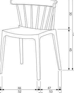 Tuinstoelen|Eetkamerstoelen Zonder Armleuning-WOOOD Bliss Tuinstoel Zwart