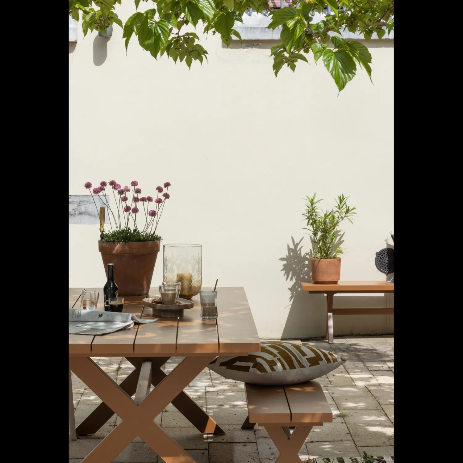 Tuinstoelen|Eetkamerstoelen Zonder Armleuning-WOOOD Bliss Tuinstoel Brown Melange