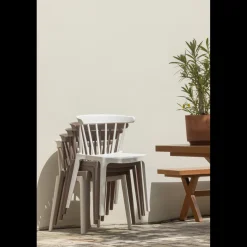 Tuinstoelen|Eetkamerstoelen Zonder Armleuning-WOOOD Bliss Tuinstoel Brown Melange