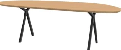 Houten Eettafels|Organische Eettafels-Studio HENK Blob Slim X-type Eettafel Natural Light