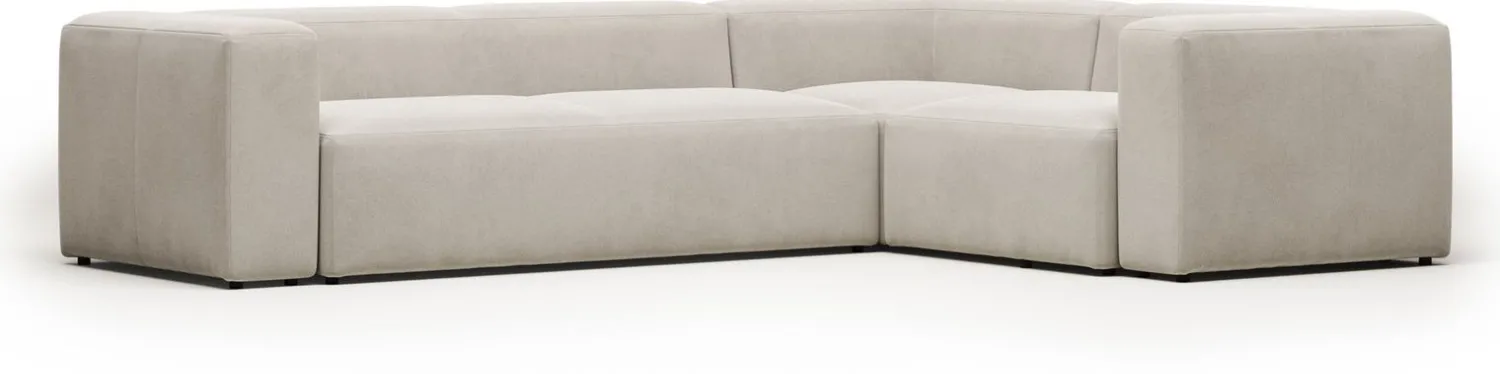Hoekbanken-Kave Home Blok Hoekbank Beige