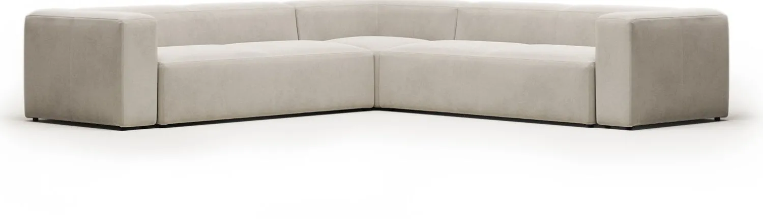 Hoekbanken-Kave Home Blok Hoekbank Beige