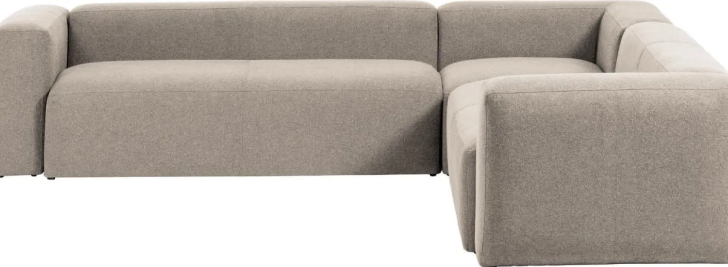 Hoekbanken-Kave Home Blok Hoekbank Beige