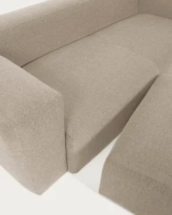 Hockers|Poefs-Kave Home Blok Voetenbank Beige