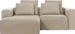 Hoekbanken-Kave Home Blok 2-Zits Hoekbank Beige