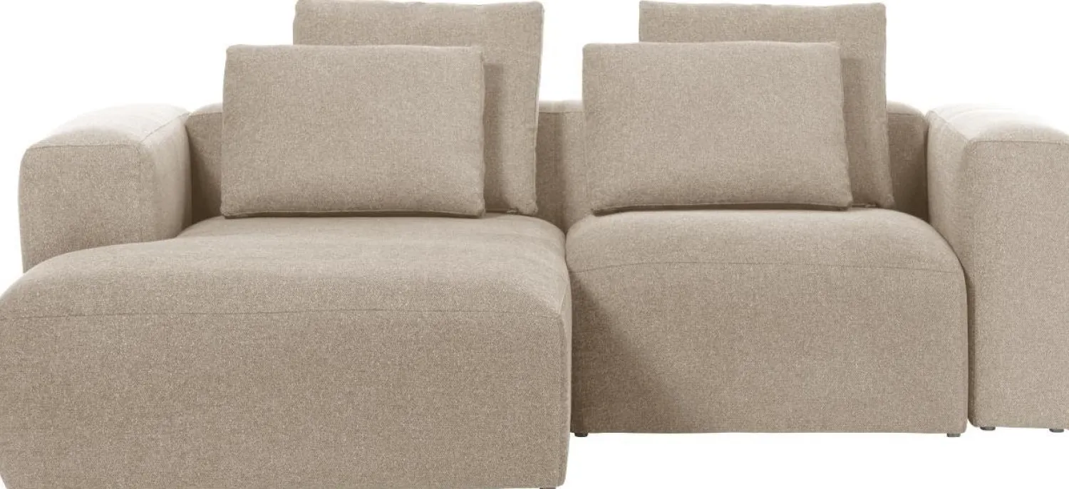 Hoekbanken-Kave Home Blok 2-Zits Hoekbank Beige