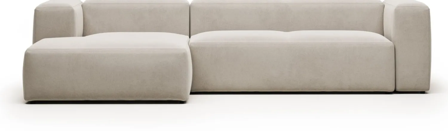 Hoekbanken-Kave Home Blok 4-Zits Hoekbank Beige