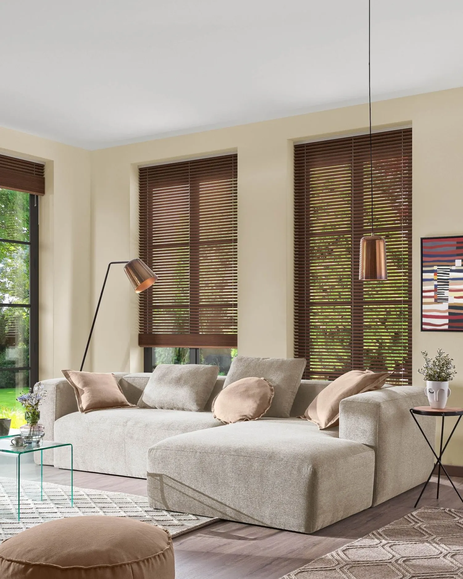 Hoekbanken-Kave Home Blok 4-Zits Hoekbank Beige