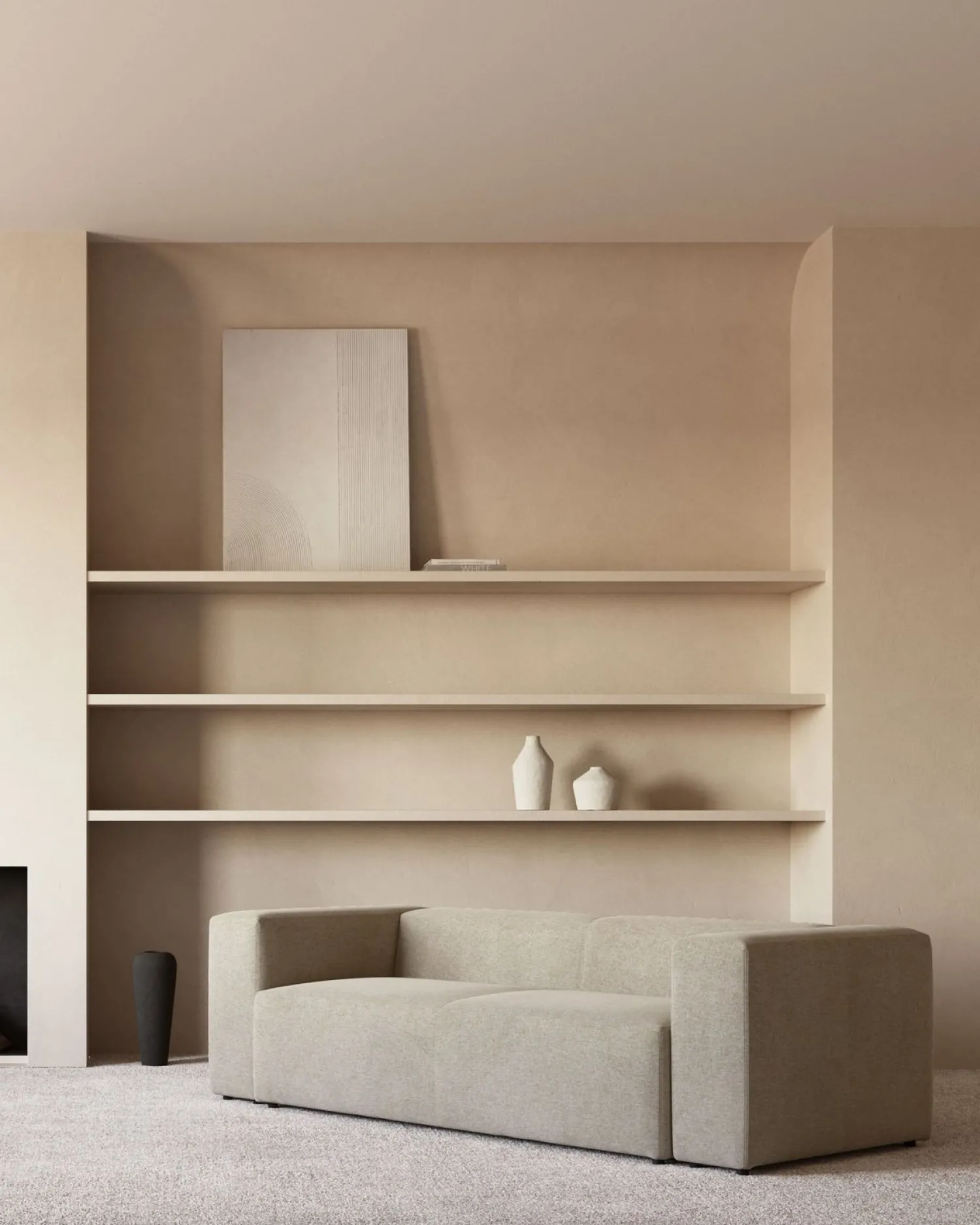 Zitbanken-Kave Home Blok 3-Zitsbank Beige