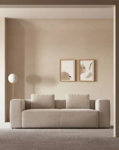 Zitbanken-Kave Home Blok 3-Zitsbank Beige