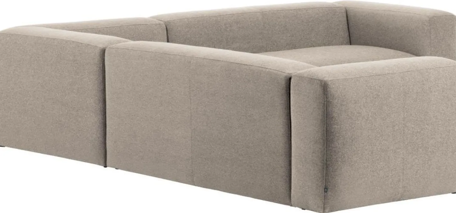 Hoekbanken-Kave Home Blok 4-Zitshoekbank Beige