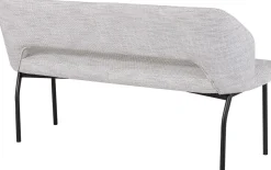 Stoffen Eetkamerbanken-MUST Living Bloom 150 Eetkamerbank Light Grey