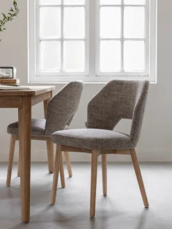Eetkamerstoelen Zonder Armleuning-MUST Living Blossom Eetkamerstoel Brown