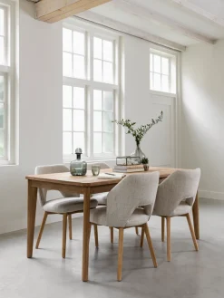 Eetkamerstoelen Zonder Armleuning-MUST Living Blossom Eetkamerstoel Naturel