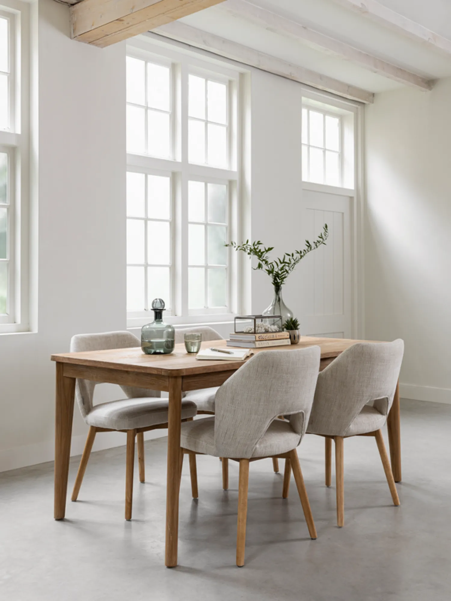 Eetkamerstoelen Zonder Armleuning-MUST Living Blossom Eetkamerstoel Naturel
