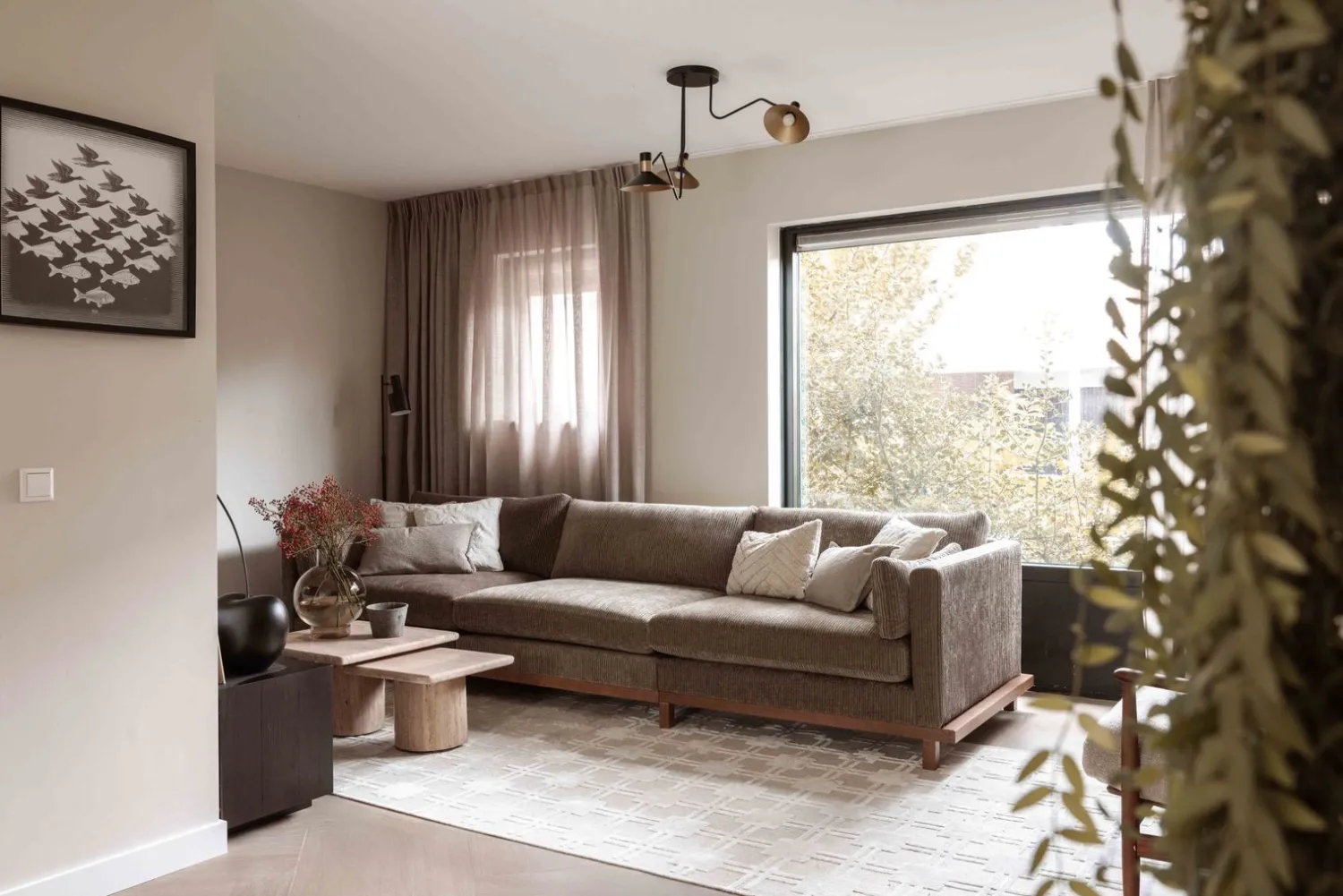 Zitbanken-Zuiver Blossom 4,5-Zitsbank Moss