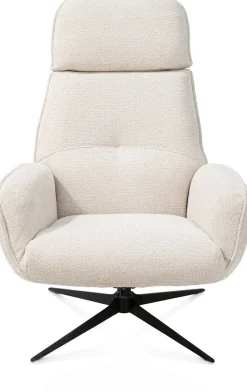 Draaifauteuils|Relaxfauteuils-XOOON Bobbian Relaxfauteuil Creme