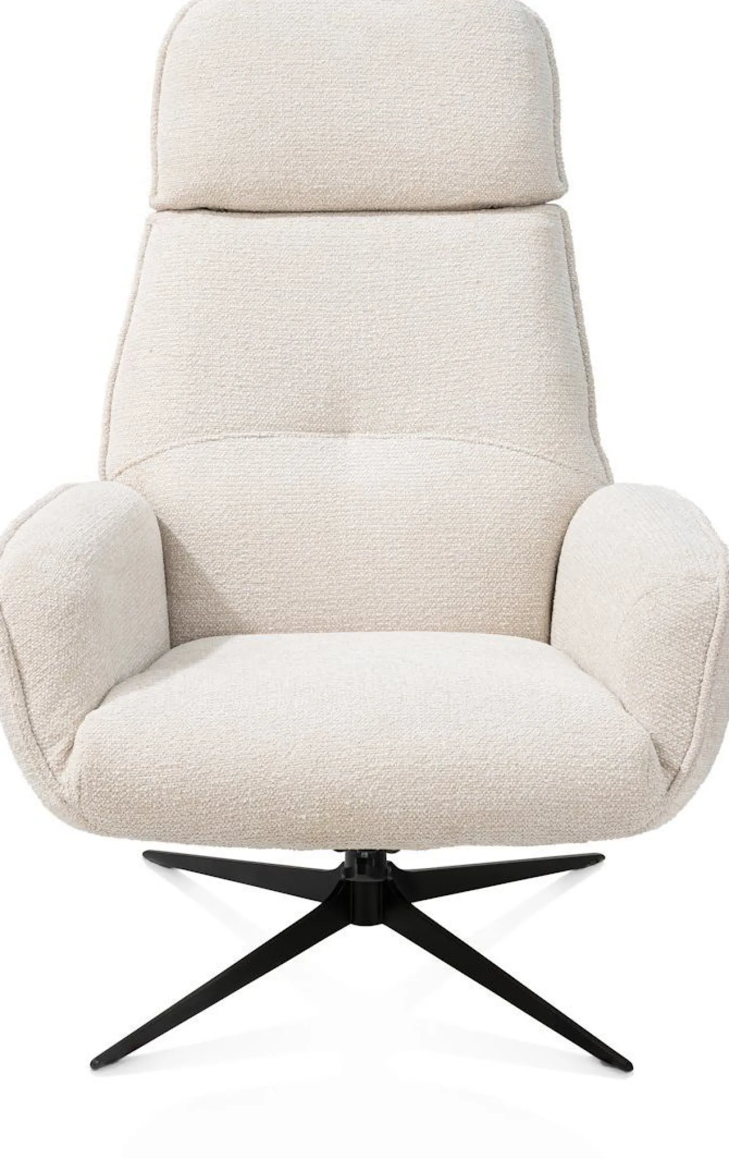 Draaifauteuils|Relaxfauteuils-XOOON Bobbian Relaxfauteuil Creme