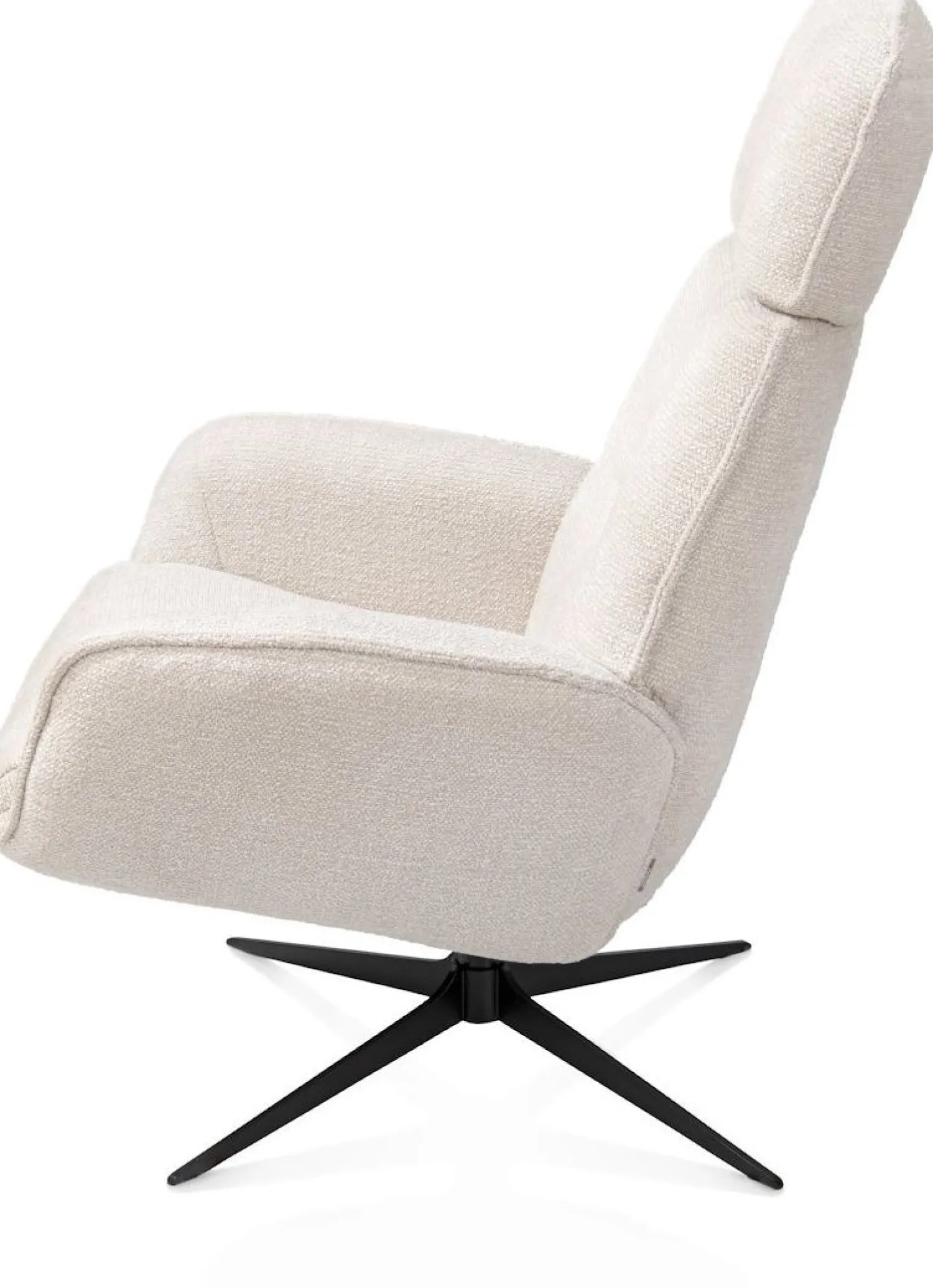 Draaifauteuils|Relaxfauteuils-XOOON Bobbian Relaxfauteuil Creme