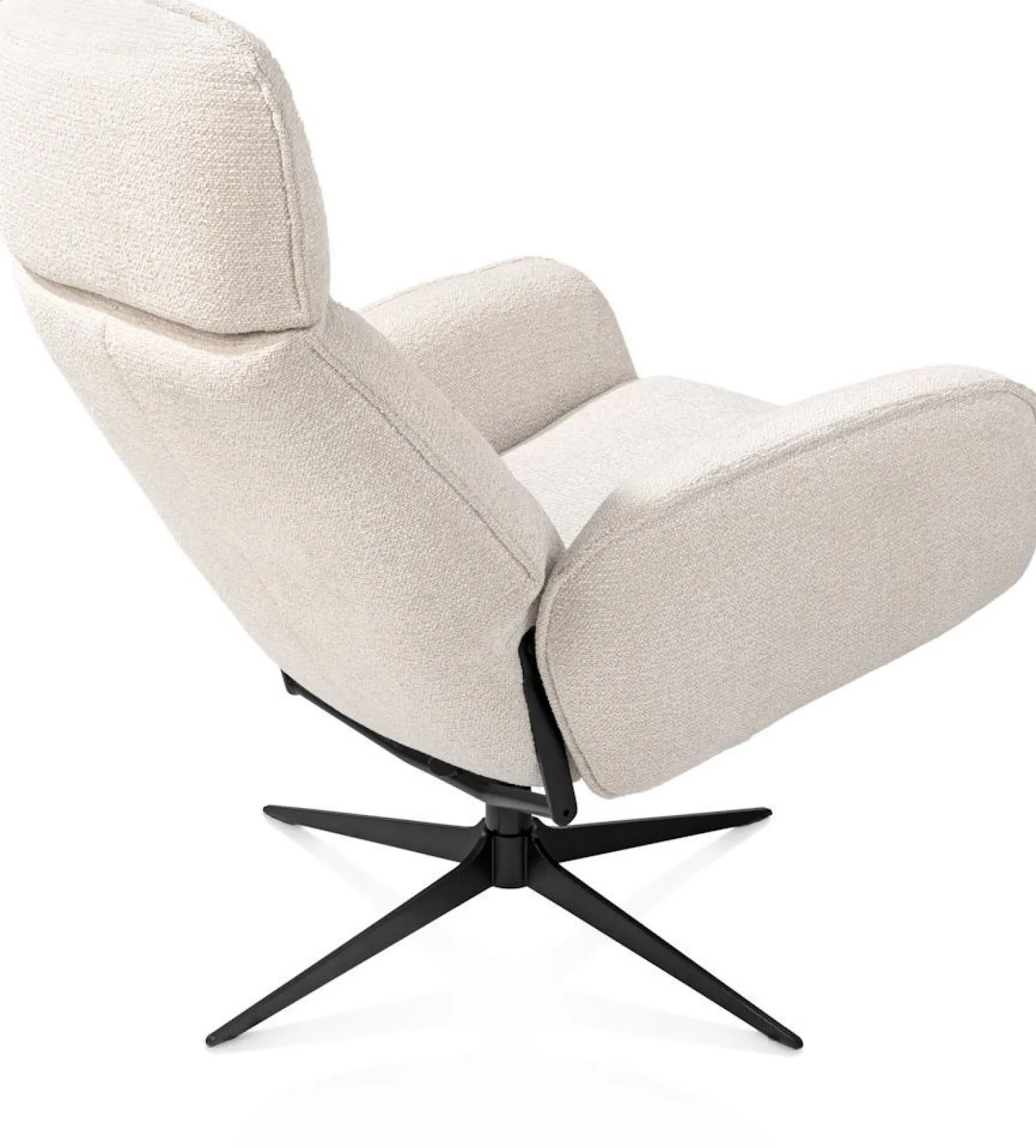 Draaifauteuils|Relaxfauteuils-XOOON Bobbian Relaxfauteuil Creme