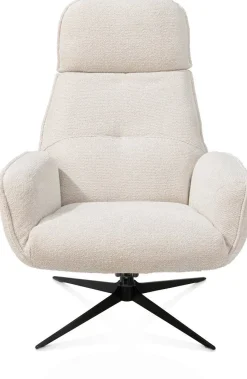 Draaifauteuils|Relaxfauteuils-XOOON Bobbian Relaxfauteuil Creme
