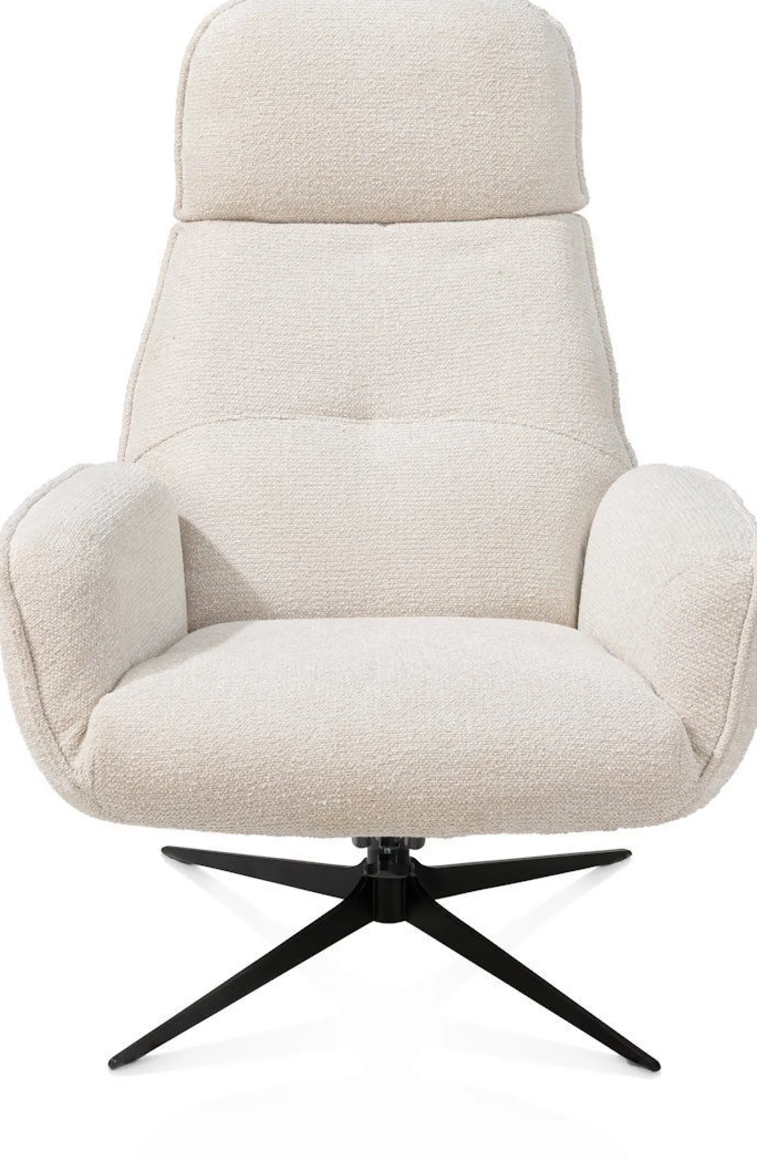 Draaifauteuils|Relaxfauteuils-XOOON Bobbian Relaxfauteuil Creme