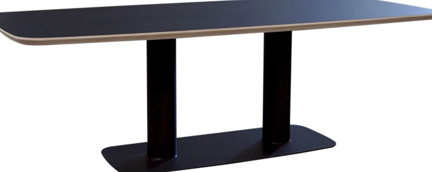 Houten Eettafels|Ovale Eettafels-Eijerkamp Collectie Bodi Eettafel Natural, Black