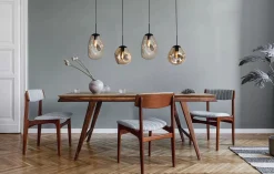Glazen Hanglampen|Glazen Hanglampen-Montèl Bold Hanglamp Matt Black, Goud