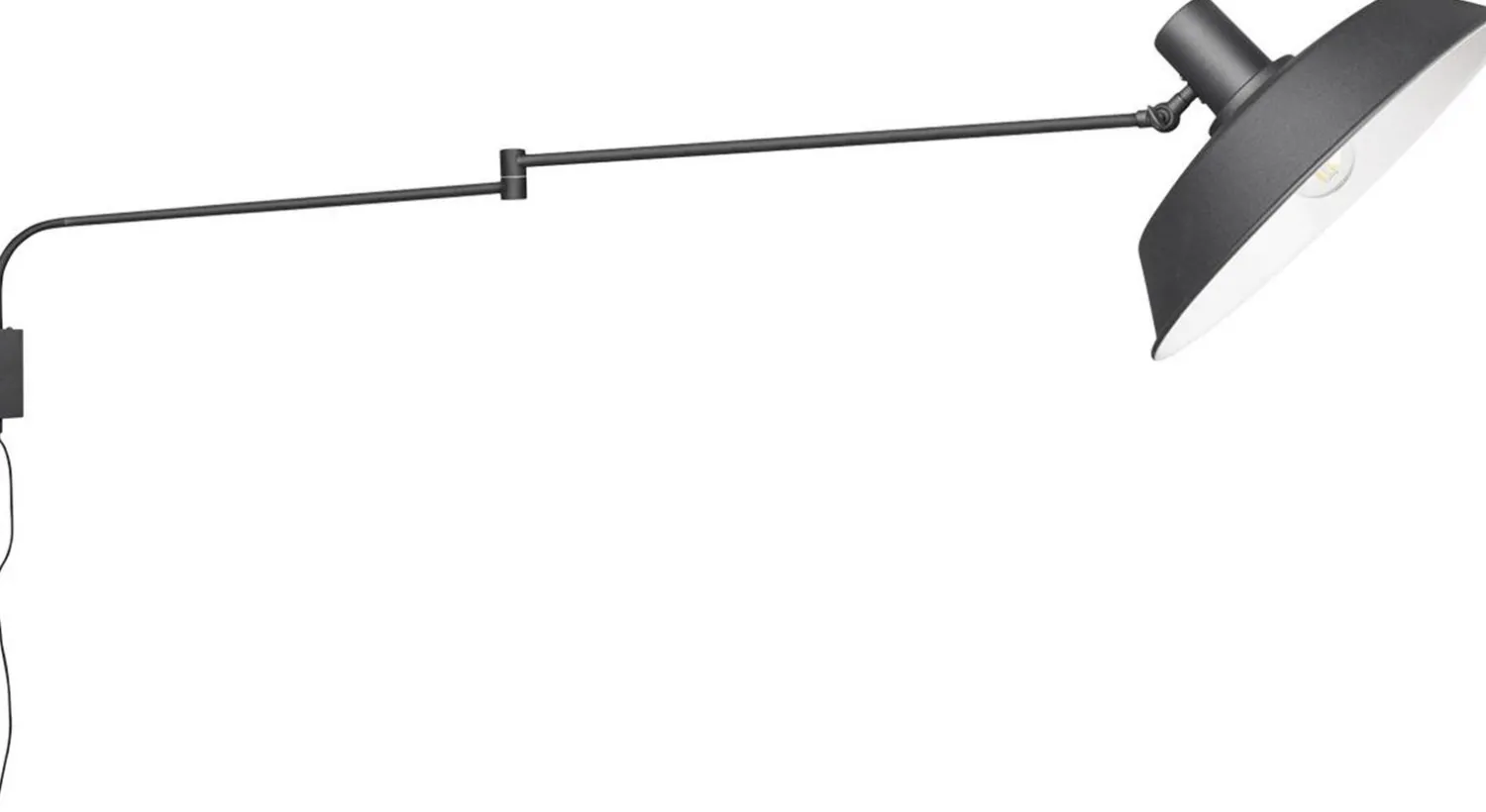Industriële Wandlampen|Wandlampen-Trendhopper Bolder Wandlamp Zwart