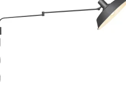 Industriële Wandlampen|Wandlampen-Trendhopper Bolder Wandlamp Zwart