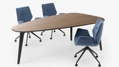 Houten Eettafels|Organische Eettafels-Leolux Bondi Eettafel Bruin
