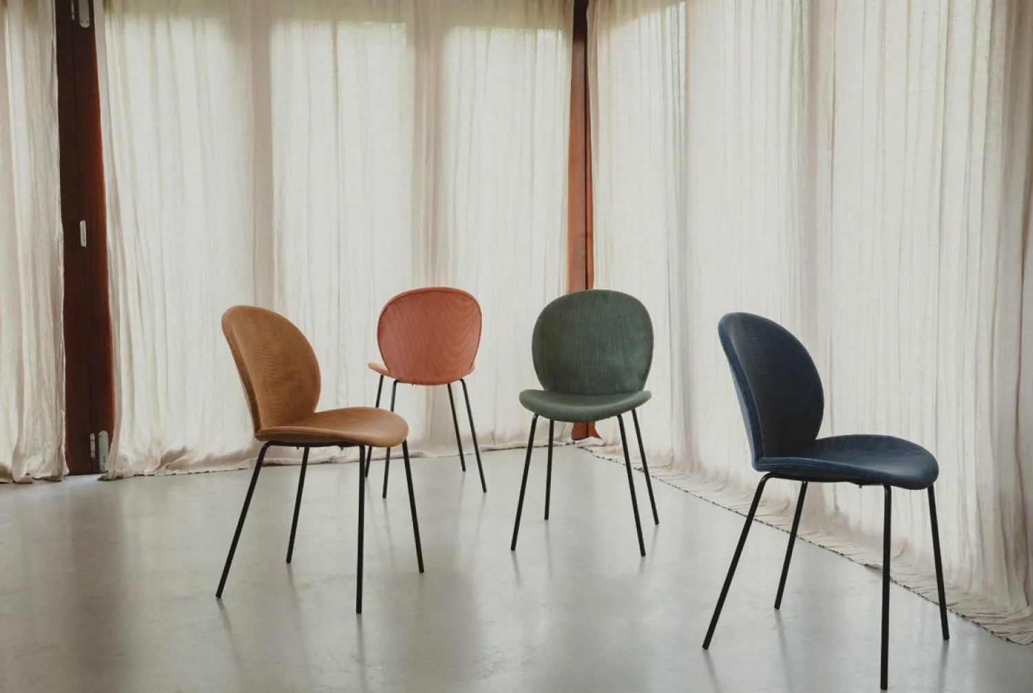 Eetkamerstoelen Zonder Armleuning-Zuiver Bonnet (set van 2) Eetkamerstoel Green