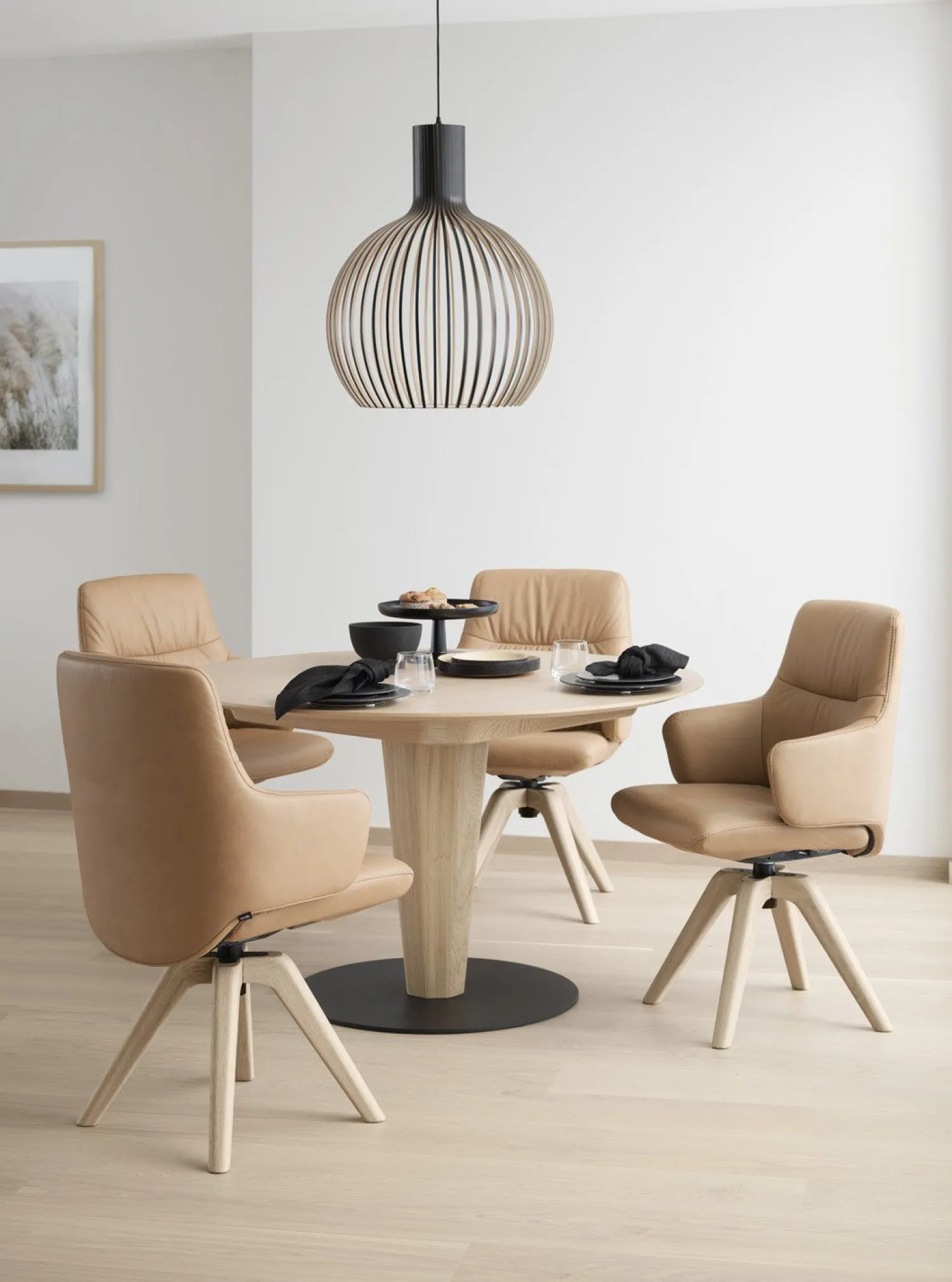 Houten Eettafels|Uitschuifbare Eettafels-Stressless Bordeaux Eettafel Zwart