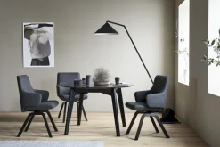Houten Eettafels|Uitschuifbare Eettafels-Stressless Bordeaux Eettafel Zwart