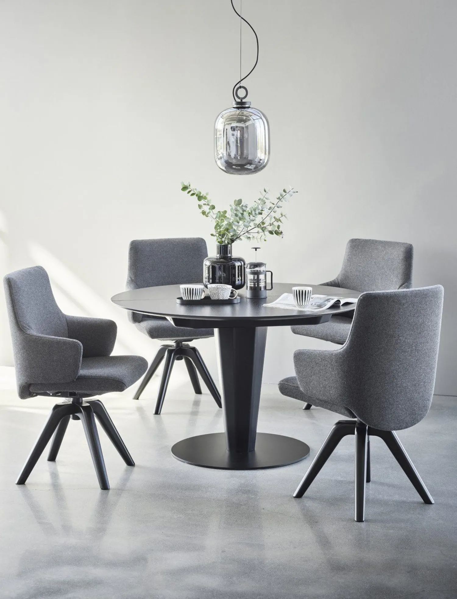 Houten Eettafels|Uitschuifbare Eettafels-Stressless Bordeaux Eettafel Zwart