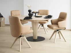 Houten Eettafels|Uitschuifbare Eettafels-Stressless Bordeaux Eettafel Zwart