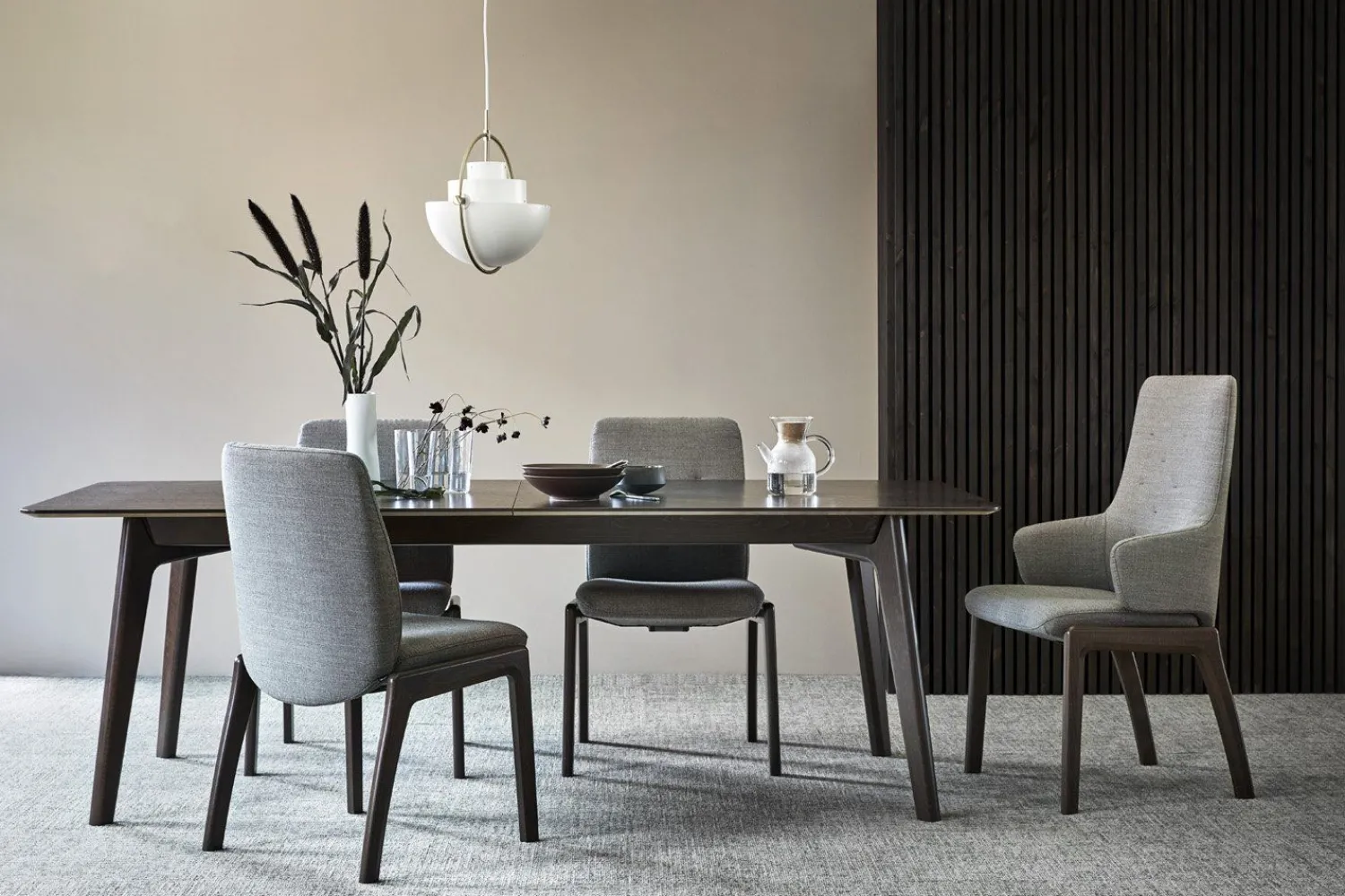 Houten Eettafels|Uitschuifbare Eettafels-Stressless Bordeaux Eettafel Zwart