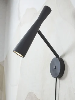 Industriële Wandlampen|Wandlampen-It's about RoMi Bordeaux Wandlamp Black