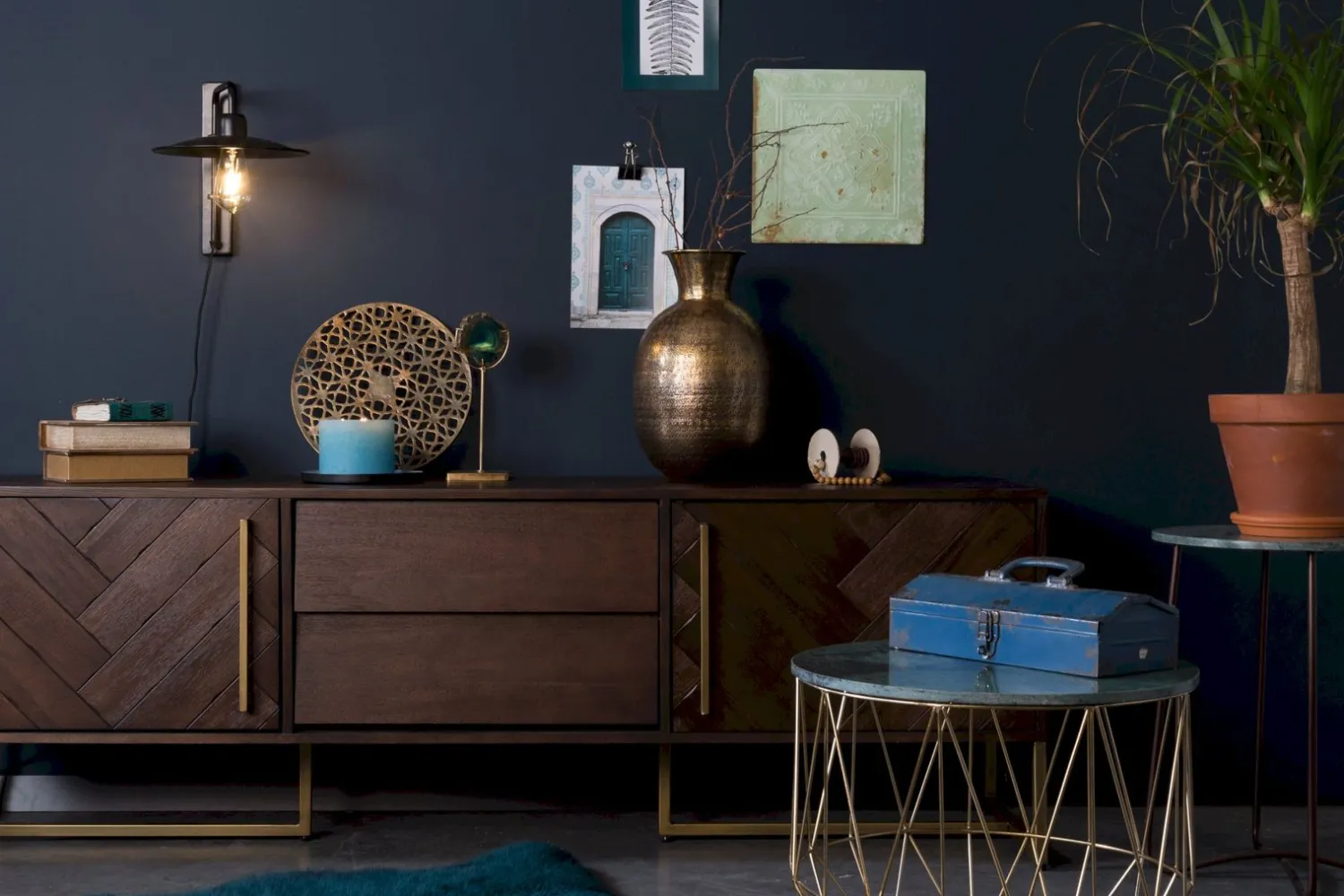 Marmeren Bijzettafels|Ronde Bijzettafels-Dutchbone Boss Bijzettafel