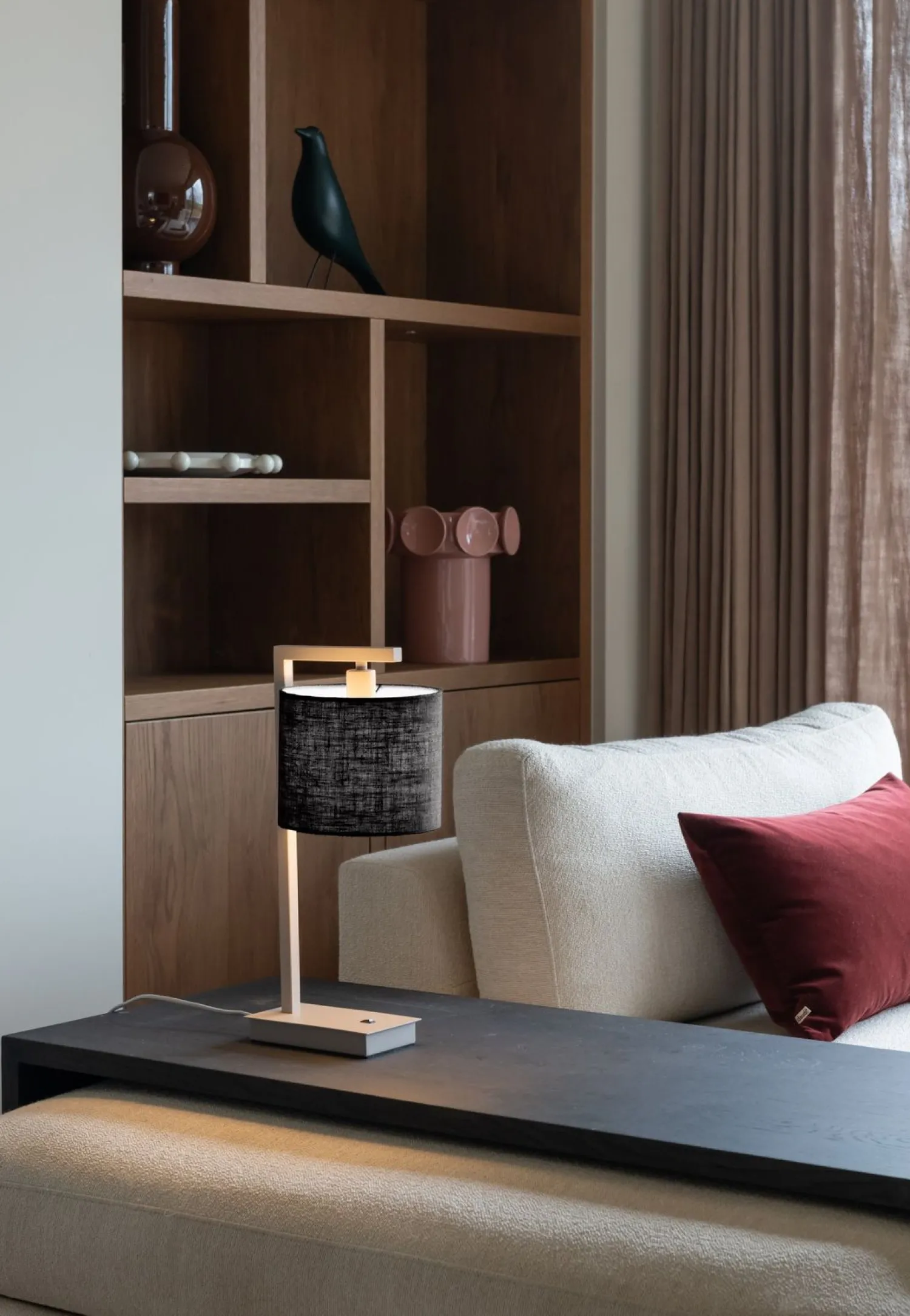 Moderne Tafellampen|Tafellampen-It's about RoMi Boston Tafellamp Sand, Black