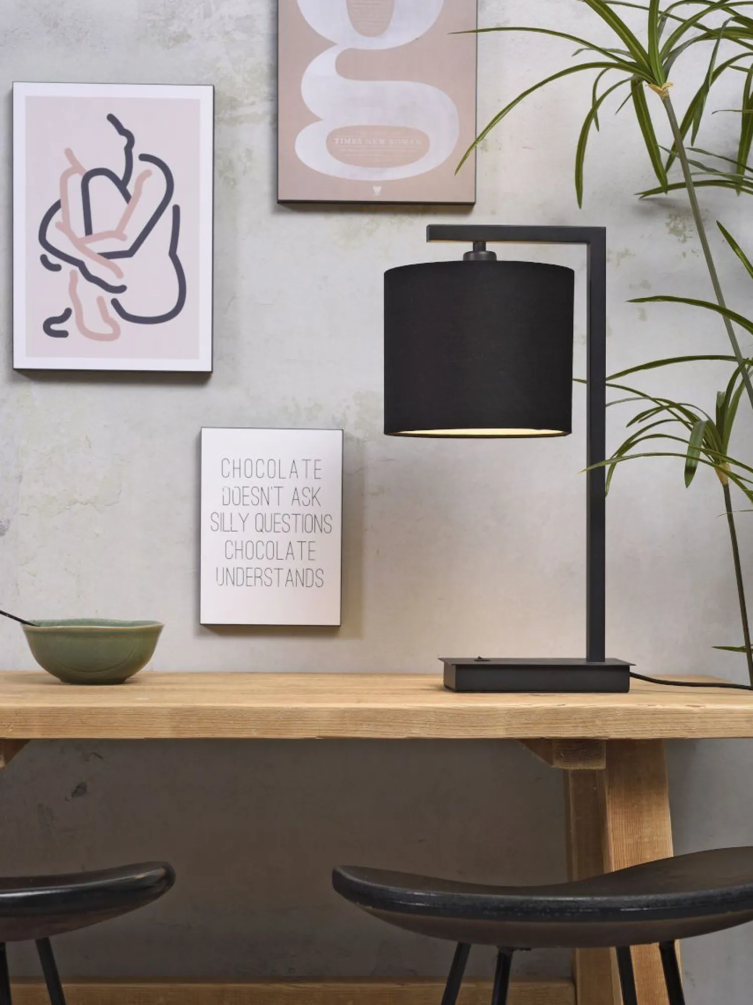 Tafellampen|Tafellampen-It's about RoMi Boston Tafellamp Zwart