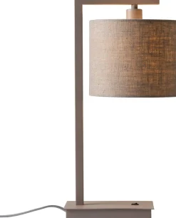 Moderne Tafellampen|Tafellampen-It's about RoMi Boston Tafellamp Sand, Dark Linen
