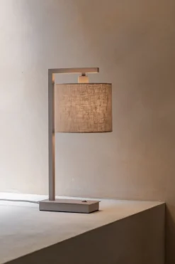 Moderne Tafellampen|Tafellampen-It's about RoMi Boston Tafellamp Sand, Dark Linen